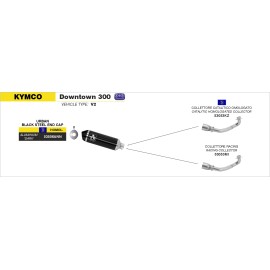 COLECTOR ARROW KAWASAKI J300 14-15 INOX