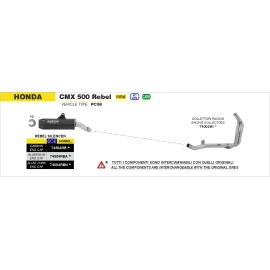 ESCAPE ARROW HONDA CMX 500 REBEL 17 NICHRON DARK