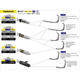 ESCAPE ARROW YAMAHA MT-07 14 TITANIO THUNDER