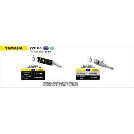 ESCAPE ARROW YAMAHA YZF R3 15 THUNDER ALUMINIO DAR