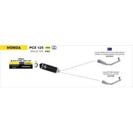 ESCAPE ARROW HONDA PCX 125 18 URBAN ALUMINIO DARK