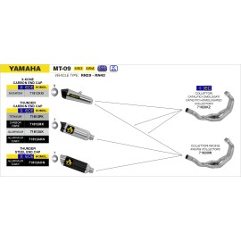 ESCAPE ARROW YAMAHA MT-09 13 X-KONE INOX