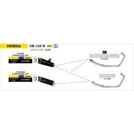 ESCAPE ARROW HONDA CB 125R 18 X-KONE NICHROM DARK