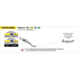 ESCAPE ARROW HUSQVARNA VITPILEN 701 18-19 PRO-RACE