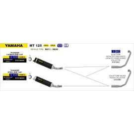 ESCAPE ARROW YAMAHA MT 125 14 ALUMINIO DARK THUNDE