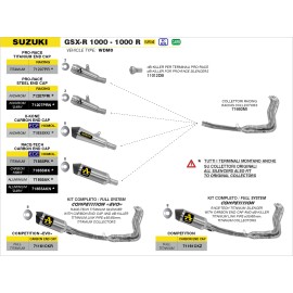KIT COMPLETO ARROW SUZUKI GSX-R 1000 17 FULL TITAN