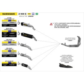 COLECTOR ARROW KAWASAKI Z900E 17 4:2:1 RACING DEKA