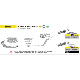 RACCORDO ARROW BMW R NINE ACC. INOX