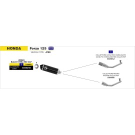 ESCAPE ARROW HONDA FORZA 125 15/20 ALUMINIO DARK