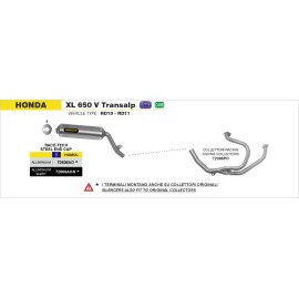 COLECTOR ARROW HONDA XL 650V TRANSALP'01-07 2:1 IN