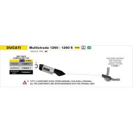 CONECTOR CENTRAL ARROW DUCATI MULTISTRADA 1260 18/19 RACING INOX