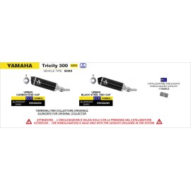 ESCAPE YAMAHA X-MAX 300 21-22 URBAN ALUMINIO DARK FONDO DE CARBONO