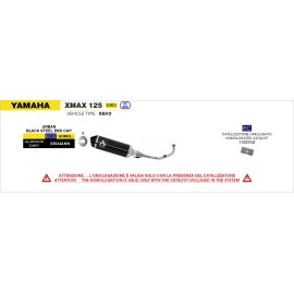 KIT COLECTOR + TERMINAL YAMAHA X-MAX 125 21 ALUMINIO DARK INOX NERO