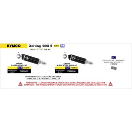 KIT ARROW KYMCO X-CITING 400S URBAN ALUMINIO DARK CON FORNO INOX NERO