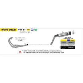 COLECTOR ARROW MOTO GUZZI V85TT 21 RACING DEKAT INOX