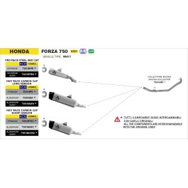 ESCAPE ARROW HONDA FORZA 750 21 INDY RACE TITANIO
