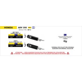 ESCAPE ARROW HONDA ADV 350 '22 ALUMINIO DARK CON FONDO CARBONO