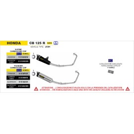 ESCAPE ARROW HONDA CB 125R 21 HOMOLOGATED FULL SYSTEMWITH ST.STEEL COLLECTOR AND NICHROM     X-KONE SILENCER