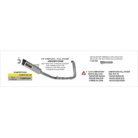 ESCAPE ARROW SUZUKI GSX-8R / GSX-8S E5+ FULL SYSTEM WITH TITANIUM WORKS EXHAUST