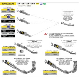 ESCAPE ARROW KAWASAKI ZX-10R SBK '21/23 FULL TITANIUMCOMPLETE SYSTEM WITH PISTA SILENCER