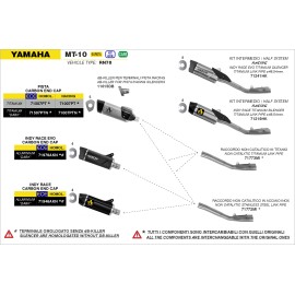 ESCAPE ARROW YAMAHA MT-10 '22/24 HALF SYSTEM