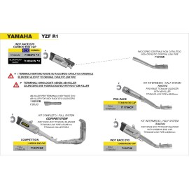 ESCAPE ARROW YAMAHA YZF R1 2017/25 FULL TITANIUM FULL SYSTEM