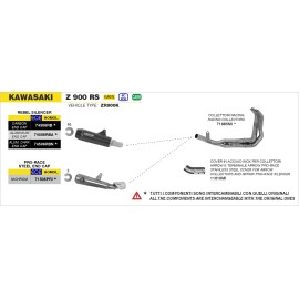 ESCAPE ARROW KAWASAKI Z900RS '22/23 HOMOLOGATED      NICHROM PRO-RACE SILENCER
