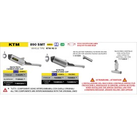 COLECTOR ARROW KTM 890 SMT E5+ '24 - HUSQVARNA SVARTPILEN 801 '24 (COLECTOR DE UNION)