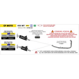 COLECTOR ARROW CF MOTO 450MT '25