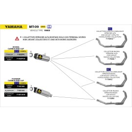 ESCAPE ARROW YAMAHA MT-09 '21 HOMOLOGATED NICHROM    DARK WORKS SILENCER HIGH/LOW VERSION