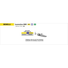 ESCAPE ARROW BENELLI LEONCINO 800 '22 HOMOLOGATED    NICHROM PRO-RACE SILENCER