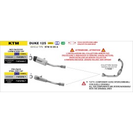 ESCAPE ARROW KTM DUKE 125 '24 - DUKE 390 '24 PRO-RACE EXHAUST