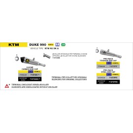 ESCAPE ARROW KTM DUKE 990 2024 HOMOLOGATED TITANIUM X-KONE SILENCER WITH WELDED STAINLESS STEEL LINK PIPE AND CARBON ENDCAP