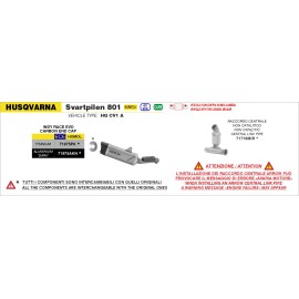 ESCAPE ARROW HUSQVARNA SVARTPILEN 801 '24 INDY RACE EVO EXHAUST