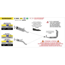 ESCAPE ARROW KAWASAKI Z900 2025 PRO RACE NICHROM DARK EXHAUST
