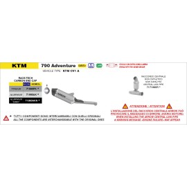 ESCAPE ARROW KTM 790 ADVENTURE 2025 HOMOLOGATED RACE TECH ALUMINIUM EXHAUST