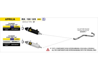 COLECTOR ARROW APRILIA RX/SX 125 21/22 INOX