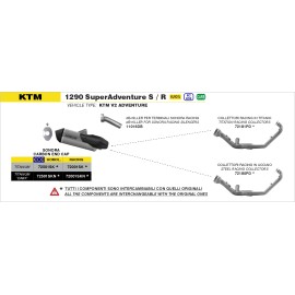 ESCAPE ARROW KTM 1290 SUPER ADVENTURE RACING TITANIUMSONORA SILENCER