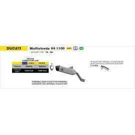 ESCAPE ARROW DUCATI MULTISTRADA V4 1100 '21 RACING   TITANIUM VELOCE SILENCER