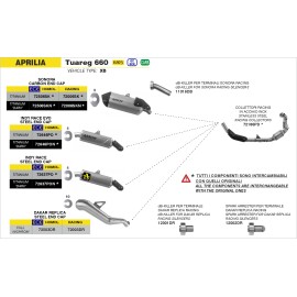 ESCAPE ARROW APRILIA TUAREG 660 '22/23 HOMOLOGATED   NICHROM DAKAR REPLICA SILENCER