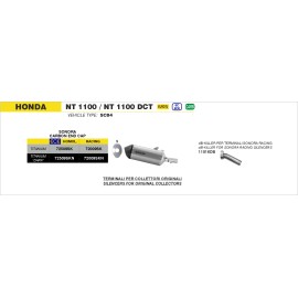 ESCAPE ARROW HONDA NT 1100'22 HOMOLOGATED TITANIUM SONORA SILENCER WITH CARBON ENDCAP AND WELDED LINK PIPE