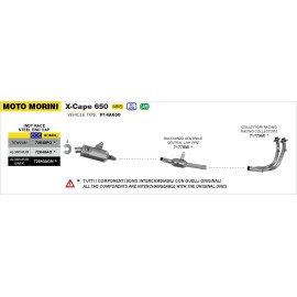 ESCAPE ARROW MOTO MORINI X-CAPE 650 22/23 HOMOLOGATEDALUMINUM DARK INDY RACE SILENCER