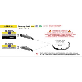 ESCAPE ARROW APRILIA TUAREG 660 EURO 5+ 2025 INDY RACE EVO ALUMINIUM DARK EXHAUST