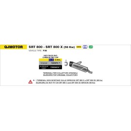 ESCAPE ARROW QJ MOTOR SRT 800 '23 HOMOLOGATED TITANIUM INDY RACE EVO SILENCER