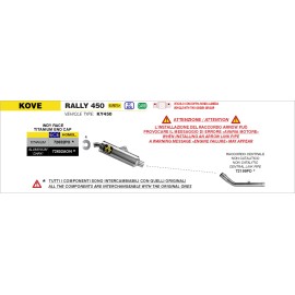 ESCAPE ARROW KOVE 450 RALLY HIGH / LOW E5 2024 HOMOLOGATED ALUMINIUM DARK INDY-RACE EXHAUST