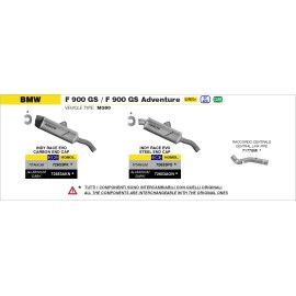 ESCAPE ARROW BMW F 900 GS - F 900 GS ADVENTURE '24 INDY RACE EVO EXHAUST