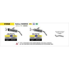 ESCAPE ARROW VOGE DS 900X '24 INDY RACE EVO EXHAUST