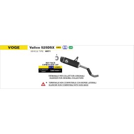ESCAPE ARROW VOGE VALICO 525 DSX 2023/2024 INDY RACE ALUMINIUM DARK EXHAUST