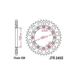 Piñones y Cadenas JT Sprockets CORONA JT 245/2-50 | REBESA.COM
