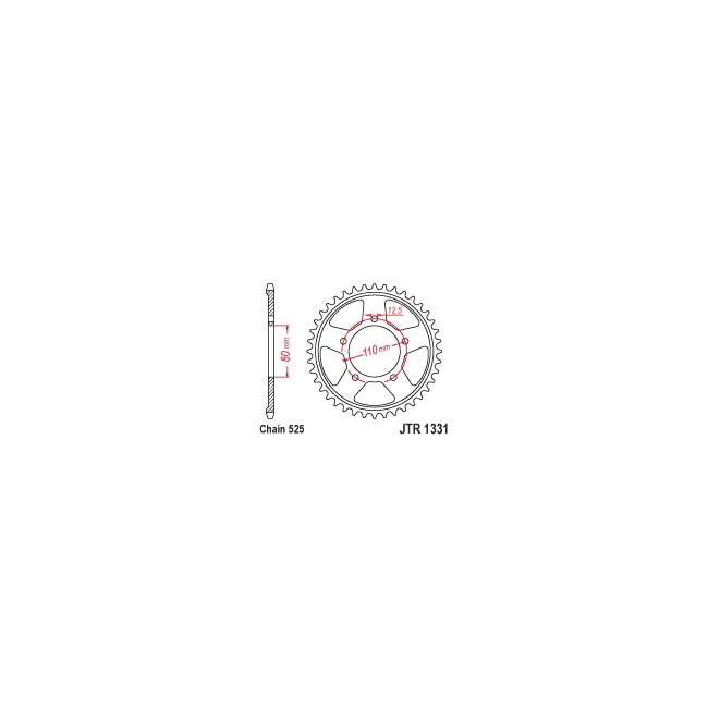 Piñones y Cadenas JT Sprockets CORONA JT 1331-42 HONDA AFRICA TWIN | REBESA.COM